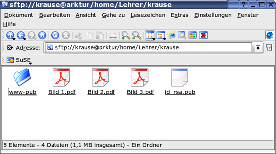 Linux - SFTP mit dem Konqueror