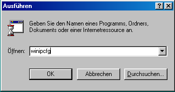 Windows 98 - winipcfg