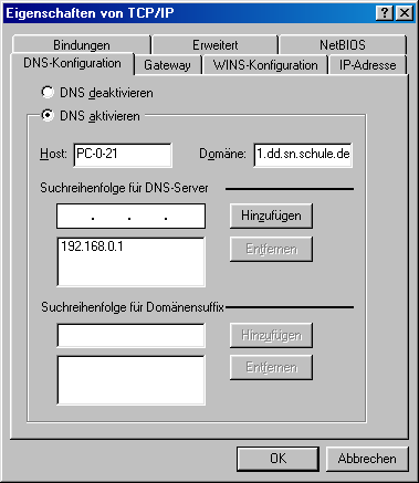 DNS-Konfiguration